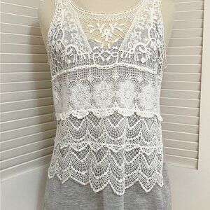 Cute Vintage Lacy Tank Top - Mm Mm Mm brand